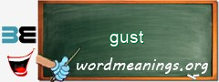 WordMeaning blackboard for gust